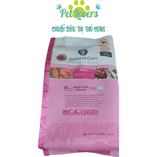 Natural Core Thức ăn hạt cho chó nhạy cảm vị cá hồi 1kg