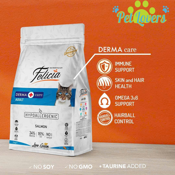 Felicia thức ăn hỗ trợ lông da cho mèo trưởng thành vị cá hồi 2kg