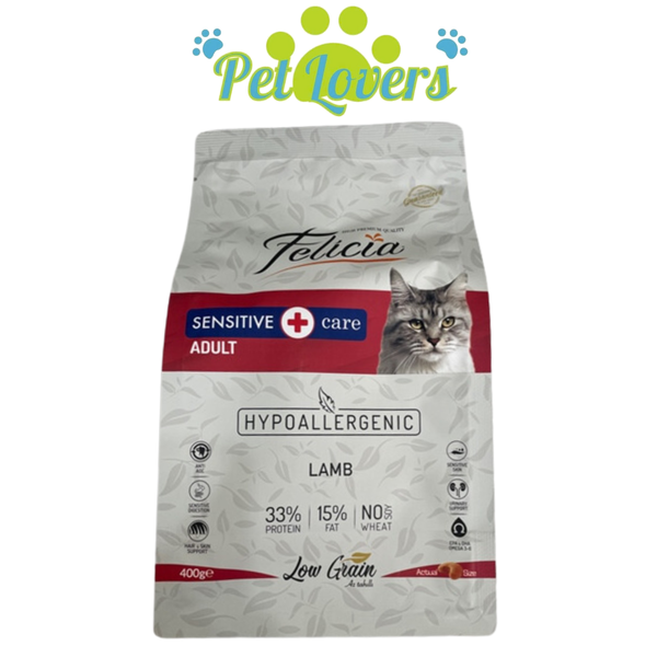 Felicia thức ăn hỗ trợ mèo nhạy cảm tiêu hóa & dị ứng vị cừu 400g, 2kg