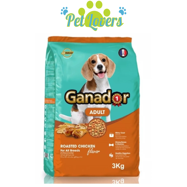 Ganador hạt cho chó trưởng thành vị gà nướng 400g, 3kg