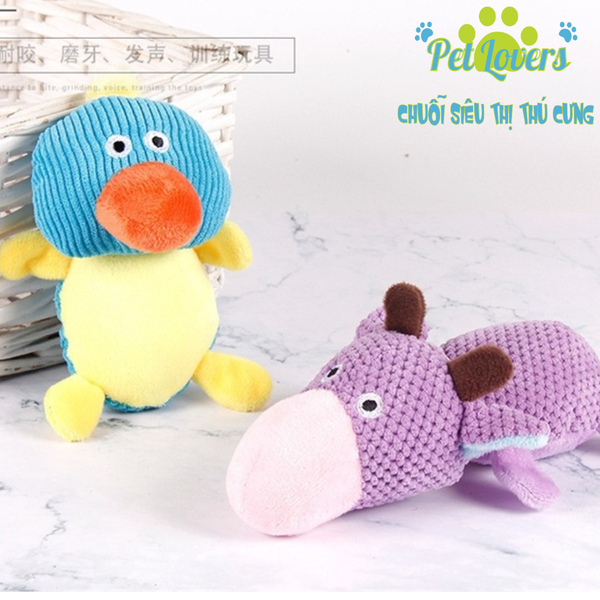 Đồ chơi gặm chó vẹt bò hạc đỏ biết kêu