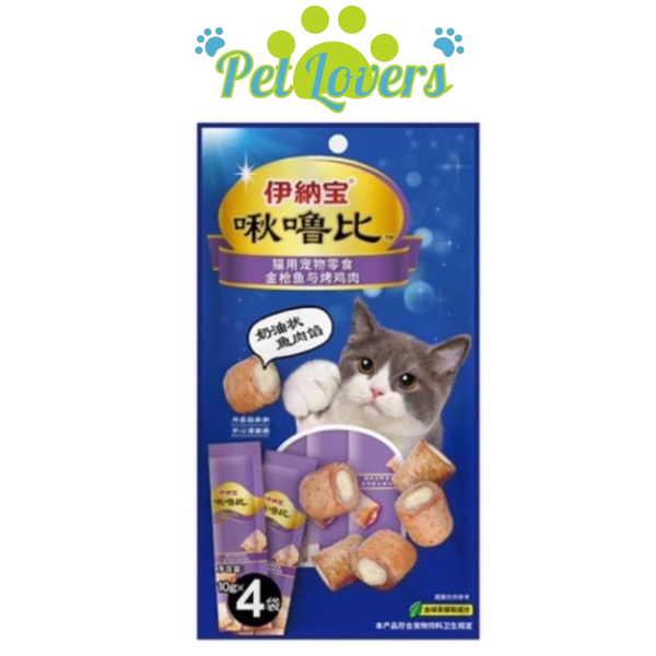 Snack mềm nhân kem Inaba cho mèo 10g*4