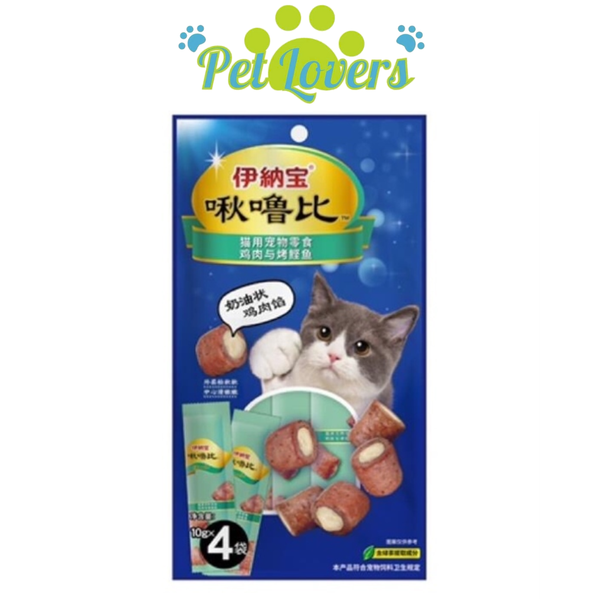Snack mềm nhân kem Inaba cho mèo 10g*4