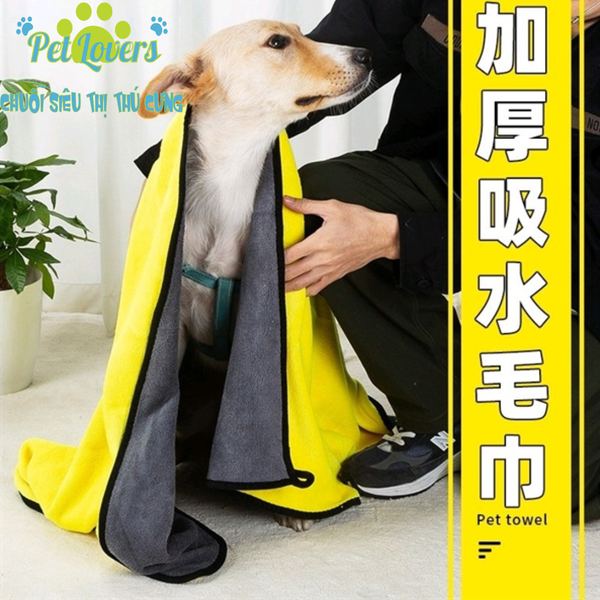 Khăn tắm chó mèo siêu thấm 100*50cm