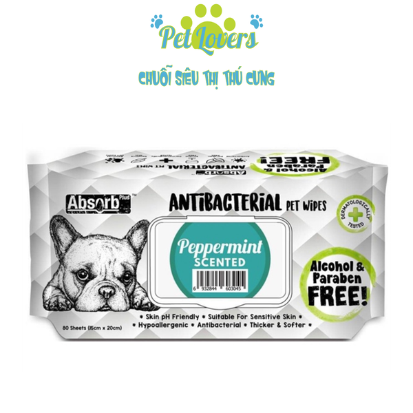 Kit Cat khăn ướt kháng khuẩn cho chó nhiều hương 80 miếng