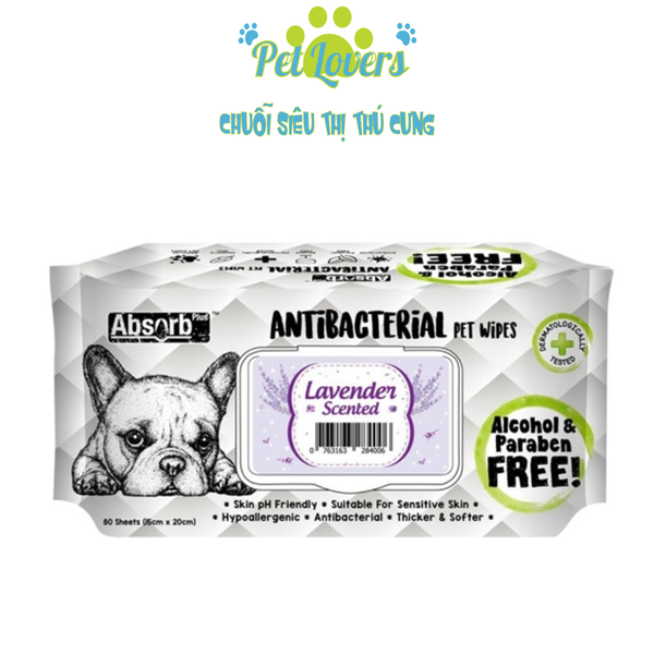 Kit Cat khăn ướt kháng khuẩn cho chó nhiều hương 80 miếng
