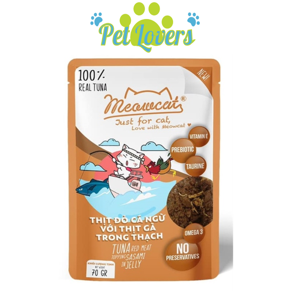 Pate Meowcat cho mèo nhiều vị 70g