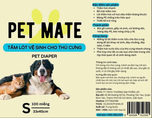 Miếng lót vệ sinh Pet Mate dành cho thú cưng