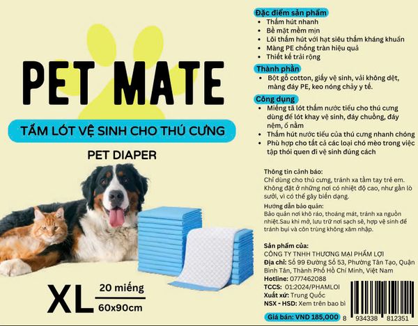 Miếng lót vệ sinh Pet Mate dành cho thú cưng