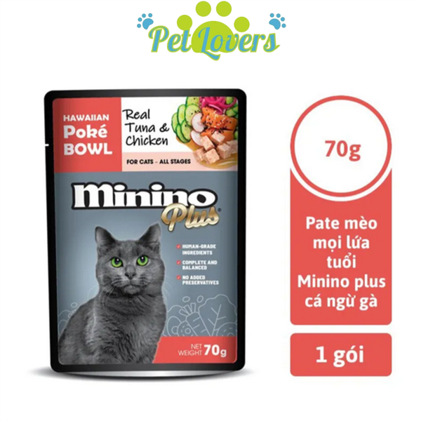 Pate Minino cho mèo mix thịt gà 70g