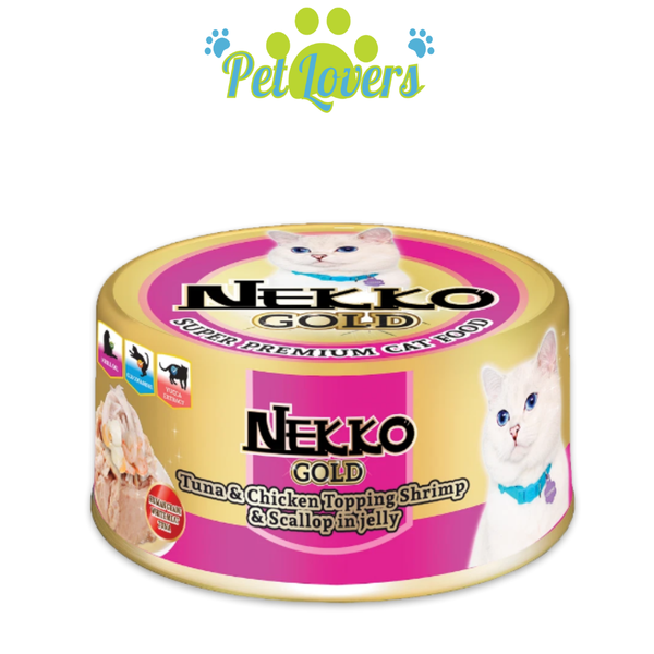 Pate Nekko Gold lon cho mèo cá ngừ mix vị 85g