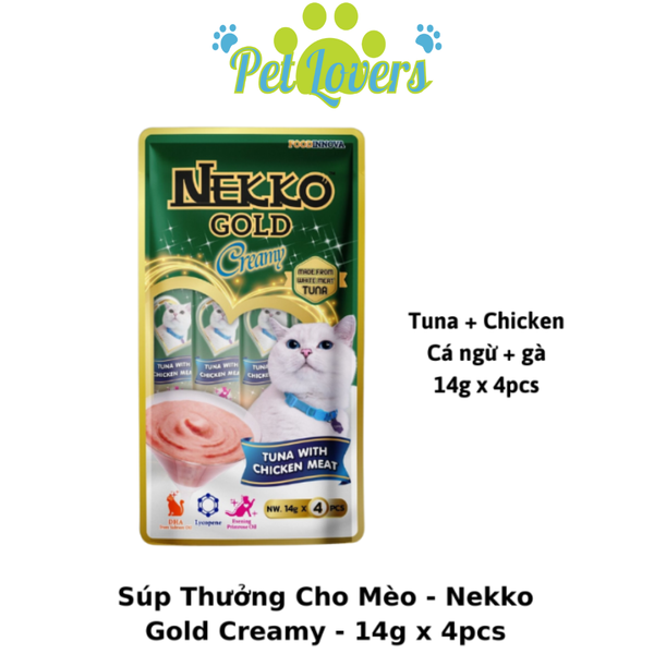 Súp thưởng Nekko Gold cá ngừ mix vị 14*4g