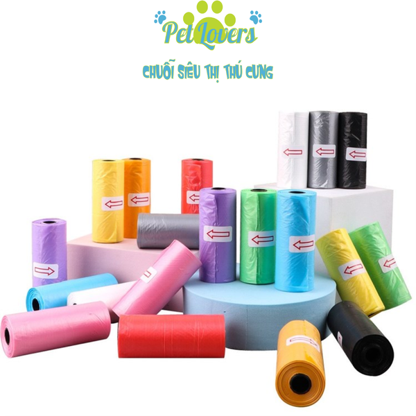 Set 3 cuộn túi ni lông hốt phân chó mèo 15c/cuộn