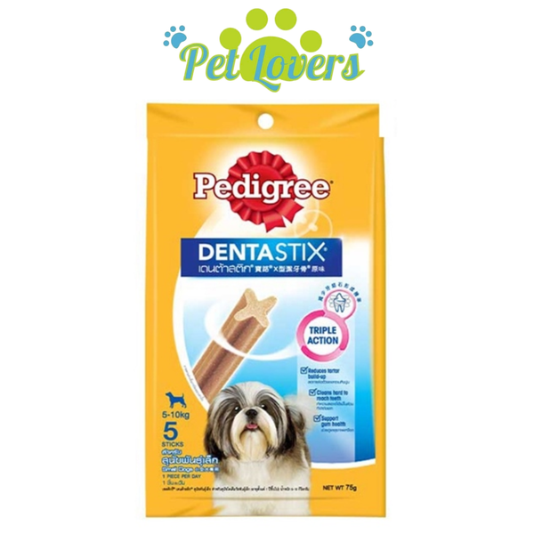 Pedigree Denta Stix thức ăn bổ sung cho chó trên 1 tuổi giống nhỏ thịt gà xông khói 75g