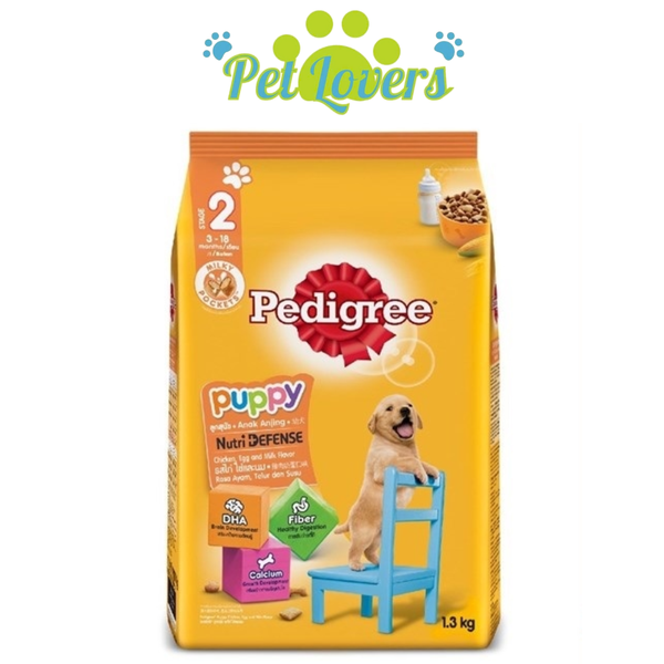Pedigree thức ăn cho chó con vị gà, trứng và sữa 400g, 1.3kg, 2.7kg