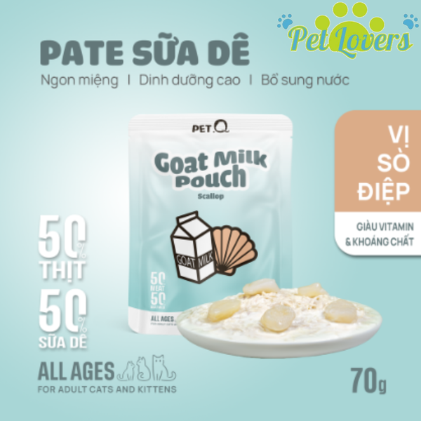 Pate PetQ sữa dê cho mèo 70g