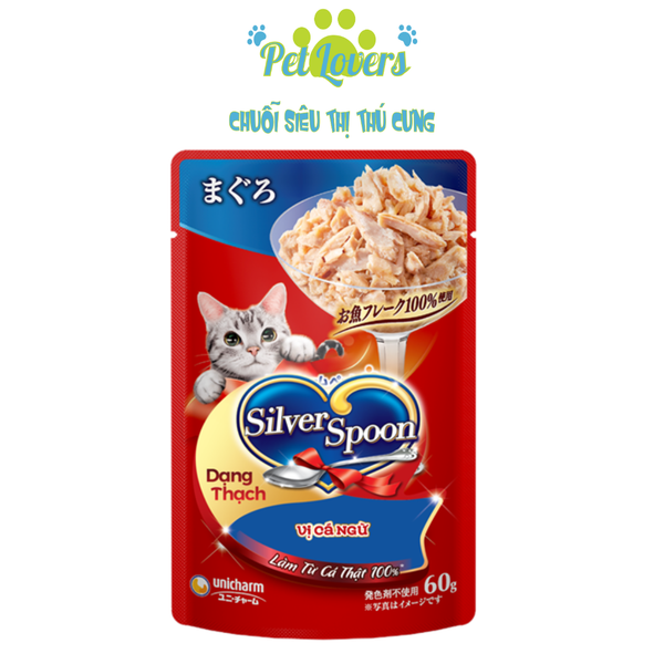 Pate Silver Spoon mèo vị cá ngừ 60g