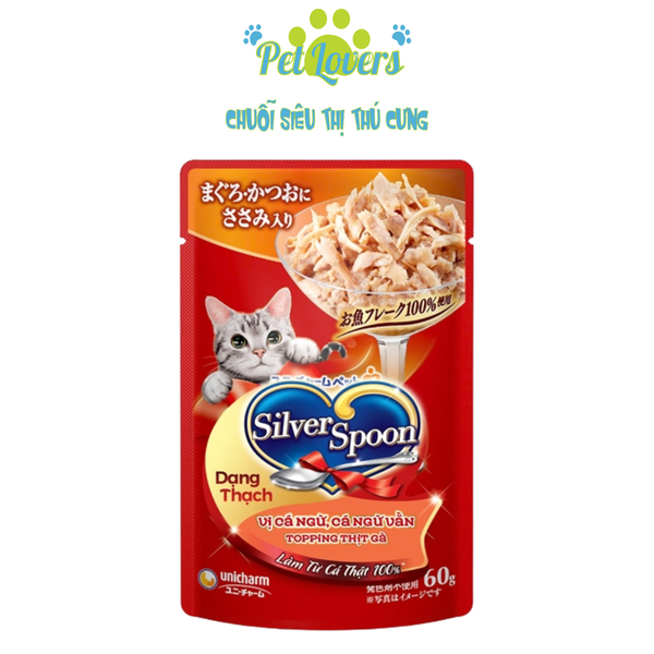 Pate Silver Spoon mèo vị cá ngừ 60g
