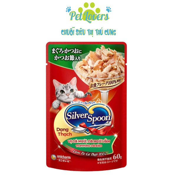 Pate Silver Spoon mèo vị cá ngừ 60g