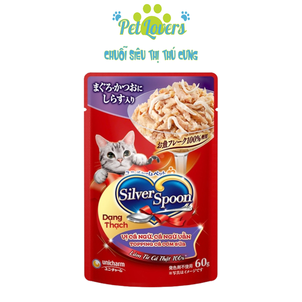 Pate Silver Spoon mèo vị cá ngừ 60g