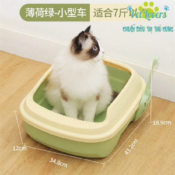 Thau cát xanh phối 2 màu 43*35*19cm