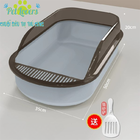 Thau cát nhiều màu viền xám 50*35*20cm