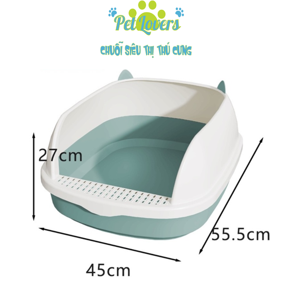 Thau cát tai mèo 4 màu siêu to 56*45*27cm