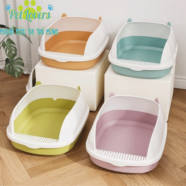 Thau cát tai mèo 4 màu siêu to 56*45*27cm