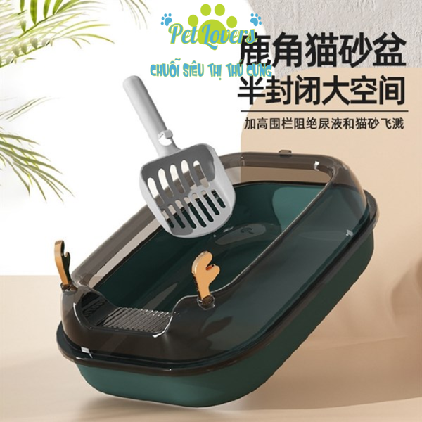 Thau cát vuông tai tuần lộc 50*36*18cm