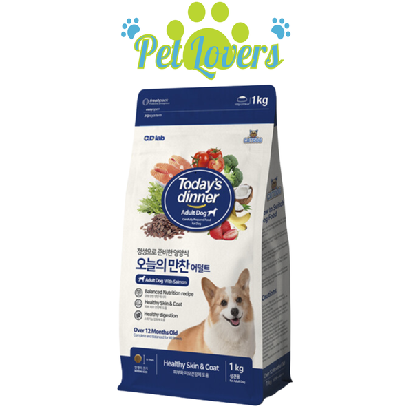 Today's Dinner thức ăn hạt cho chó trưởng thành vị cá hồi 1kg