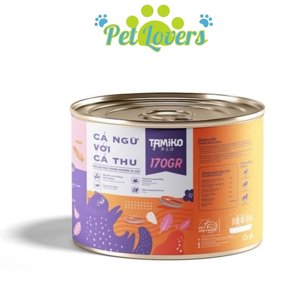 Pate Tamiko mèo mix cá ngừ 170g