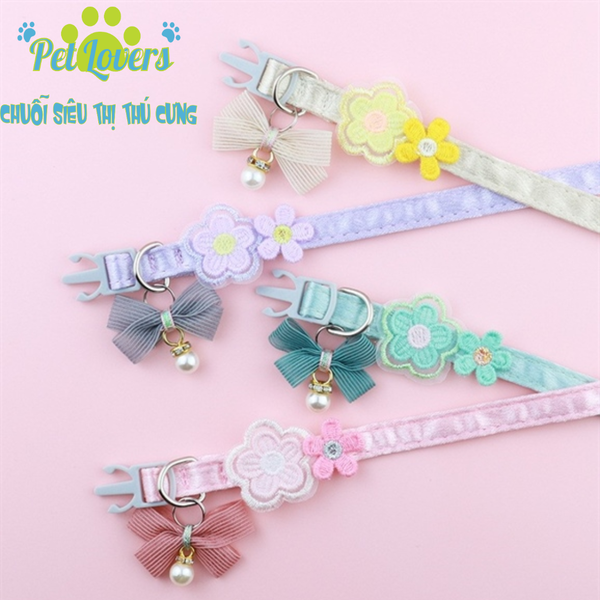 Vòng cổ hoa nơ 4 màu