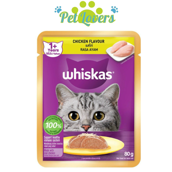Pate Whiskas cho mèo trưởng thành 80g