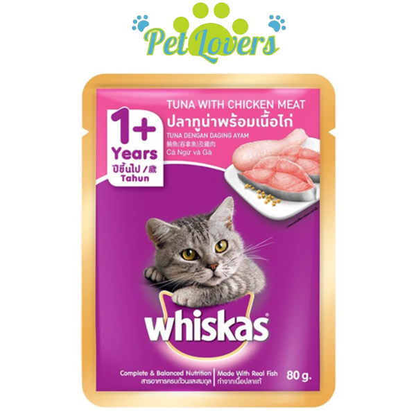 Pate Whiskas cho mèo trưởng thành 80g