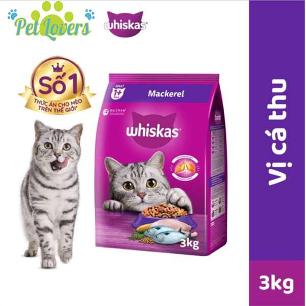 Whiskas hạt cho mèo lớn 3kg