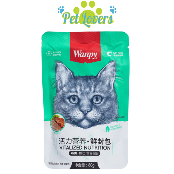 Pate Wanpy cho mèo mix vị 80g