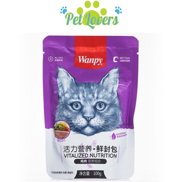 Pate Wanpy cho mèo mix vị 80g