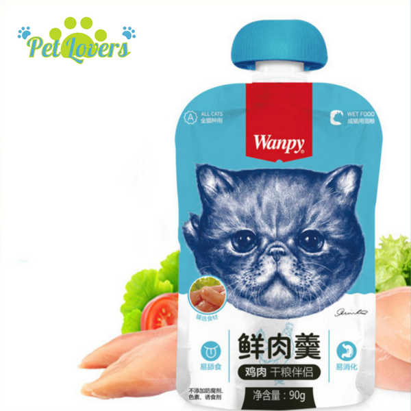 Súp thưởng Wanpy nắp vặn cho mèo 90g