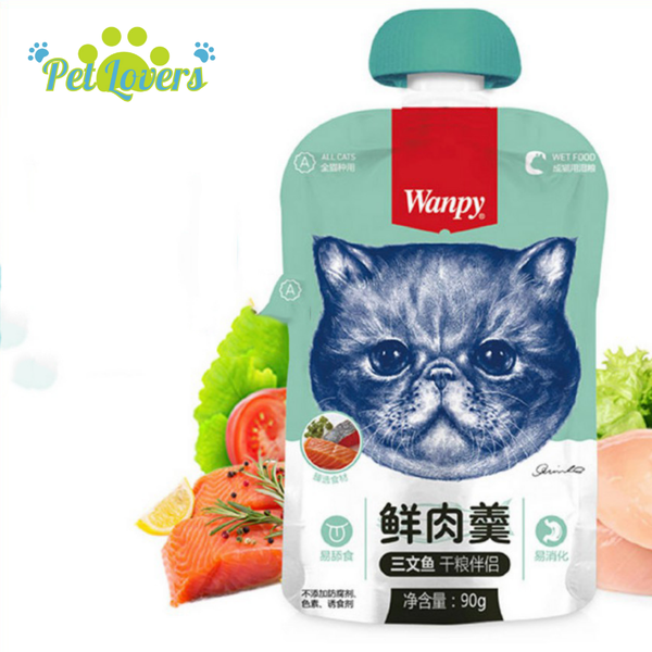 Súp thưởng Wanpy nắp vặn cho mèo 90g