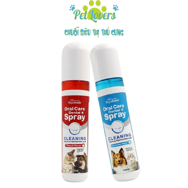 Xịt thơm miệng cho chó mèo 2 mùi 100ml