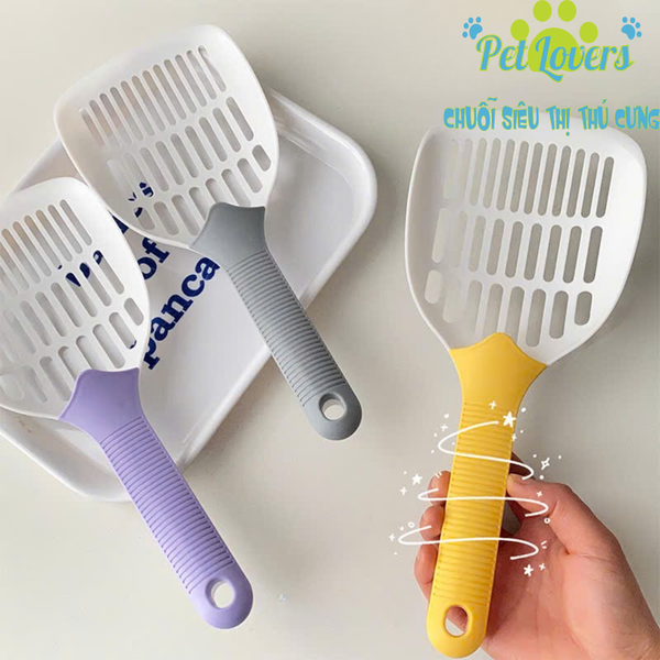 Xẻng xúc cát mèo tím vàng