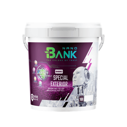 Sơn BANKNANO đặc biệt cao cấp men sứ ngoại thất 10 in 1 - B880