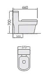 Bồn Cầu Vincy Liền Khối Cao Cấp - V994
