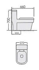 Bồn Cầu Vincy Liền Khối Cao Cấp - V994