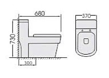 Bồn Cầu Vincy Liền Khối Cao Cấp - V997