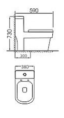 Bồn Cầu Vincy Khối Dành Cho Không Gian Nhỏ - V999