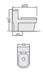 Bồn Cầu Vincy Liền Khối Cao Cấp - V901
