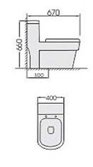 Bồn Cầu Vincy Liền Khối Cao Cấp - V901