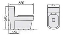 Bồn Cầu Vincy Liền Khối Cao Cấp - V995