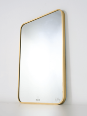 Gương GLS Chữ Nhật (portrait) Viền Nhôm Màu Vàng Gold GLS-F12R30